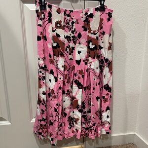 Veronica Beard pleated midi flower skirt